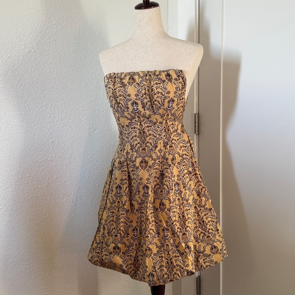 Strapless Yellow Y2K Dress 100% COTTON